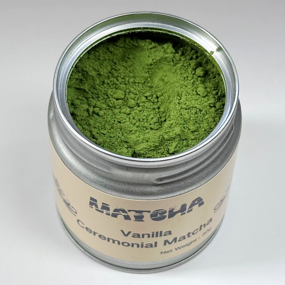 30 grams Packed a Can Green Tea Powder Matcha Vanilla Flavored Ceremonial Grade 6S