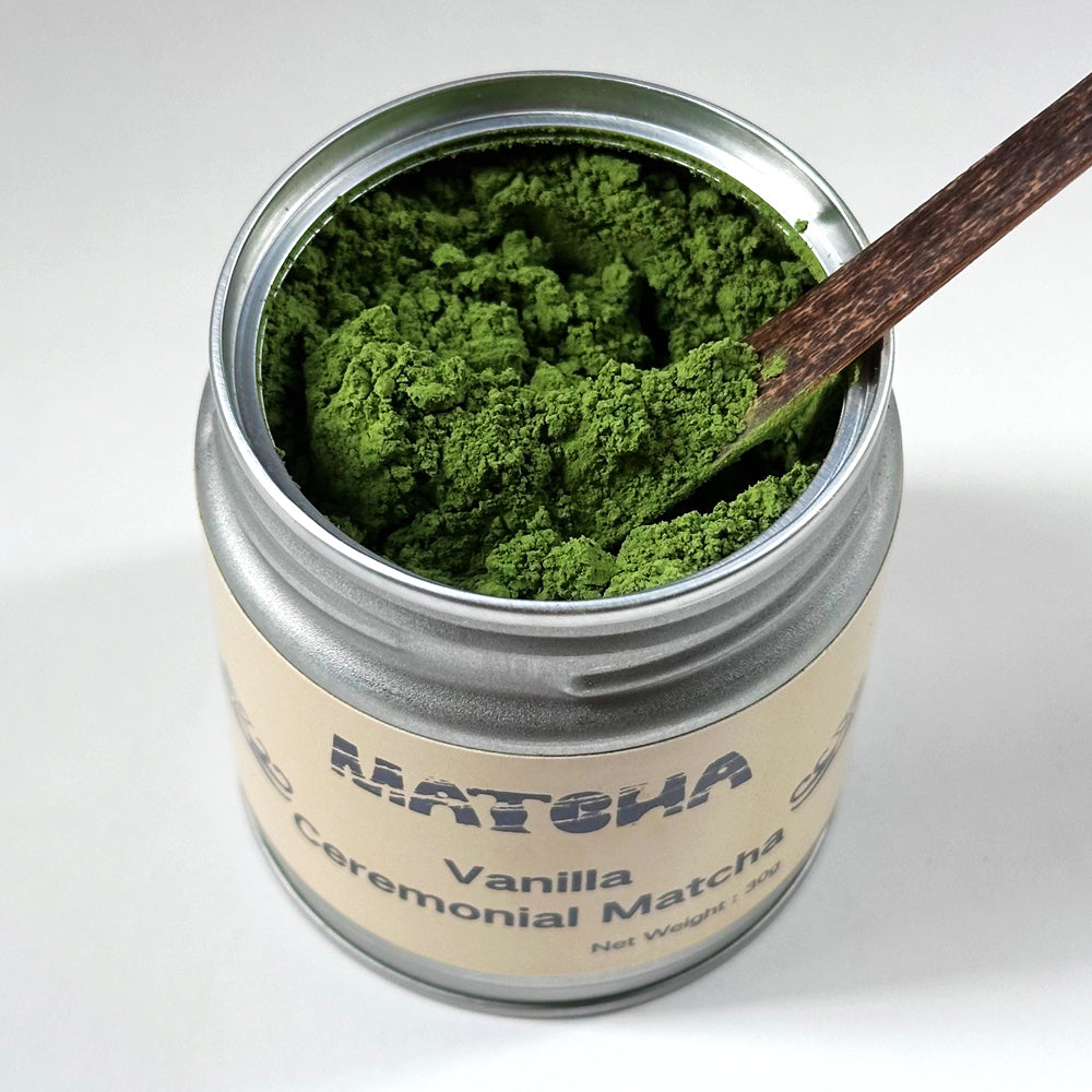 30 grams Packed a Can Green Tea Powder Matcha Vanilla Flavored Ceremonial Grade 6S