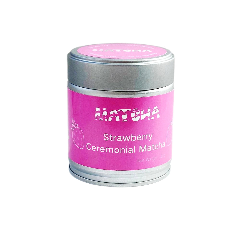 30 grams Packed a Can Green Tea Powder Matcha Strawberry Flavored Ceremonial Grade 6S