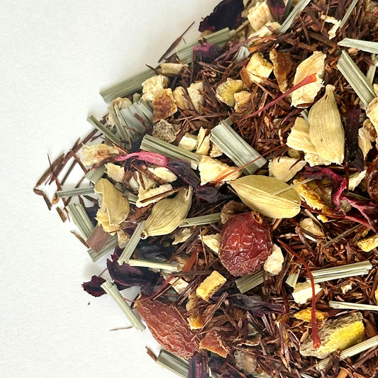 Rooibos Lemon Ginger Loose Leaf Herbal Tea - Caffeine-Free