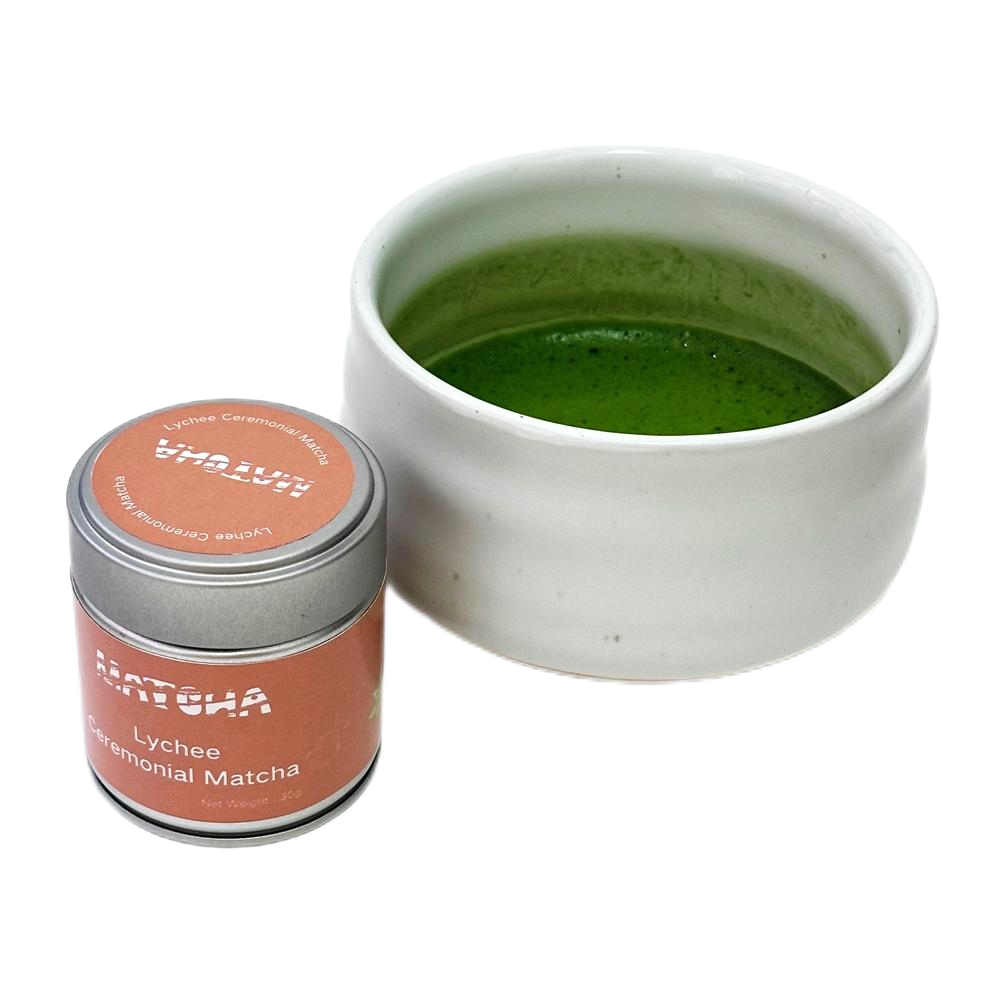 30 grams Packed a Can Green Tea Powder Matcha Lychee Flavored Ceremonial Grade 6S
