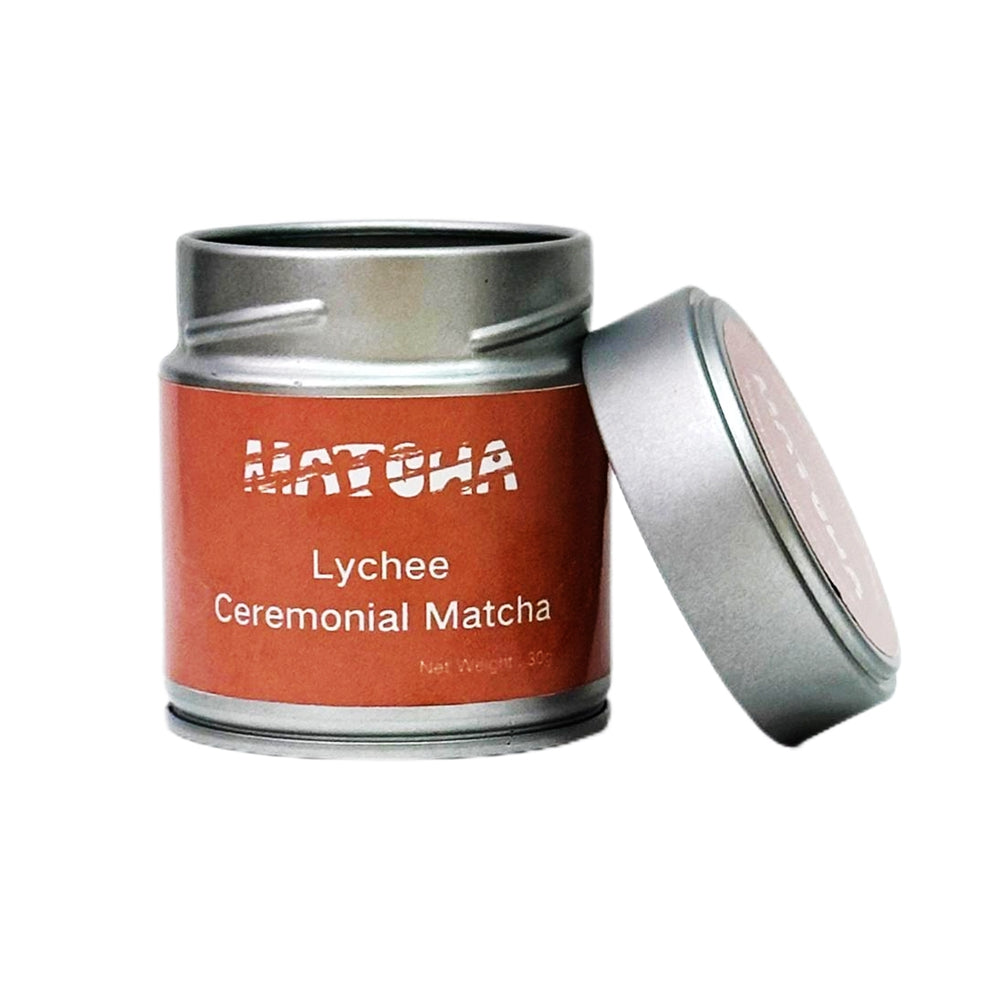 30 grams Packed a Can Green Tea Powder Matcha Lychee Flavored Ceremonial Grade 6S