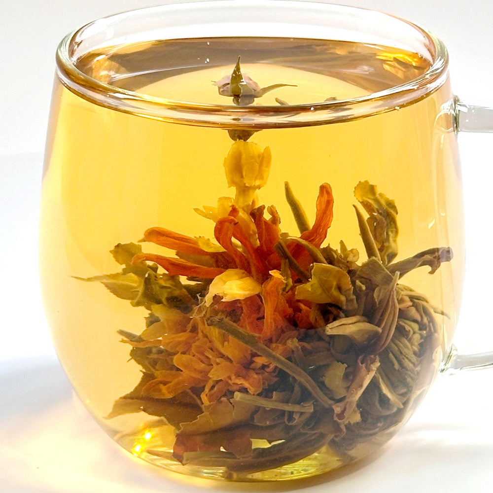 Handmade flower blooming tea ball - Flowers and Cheers