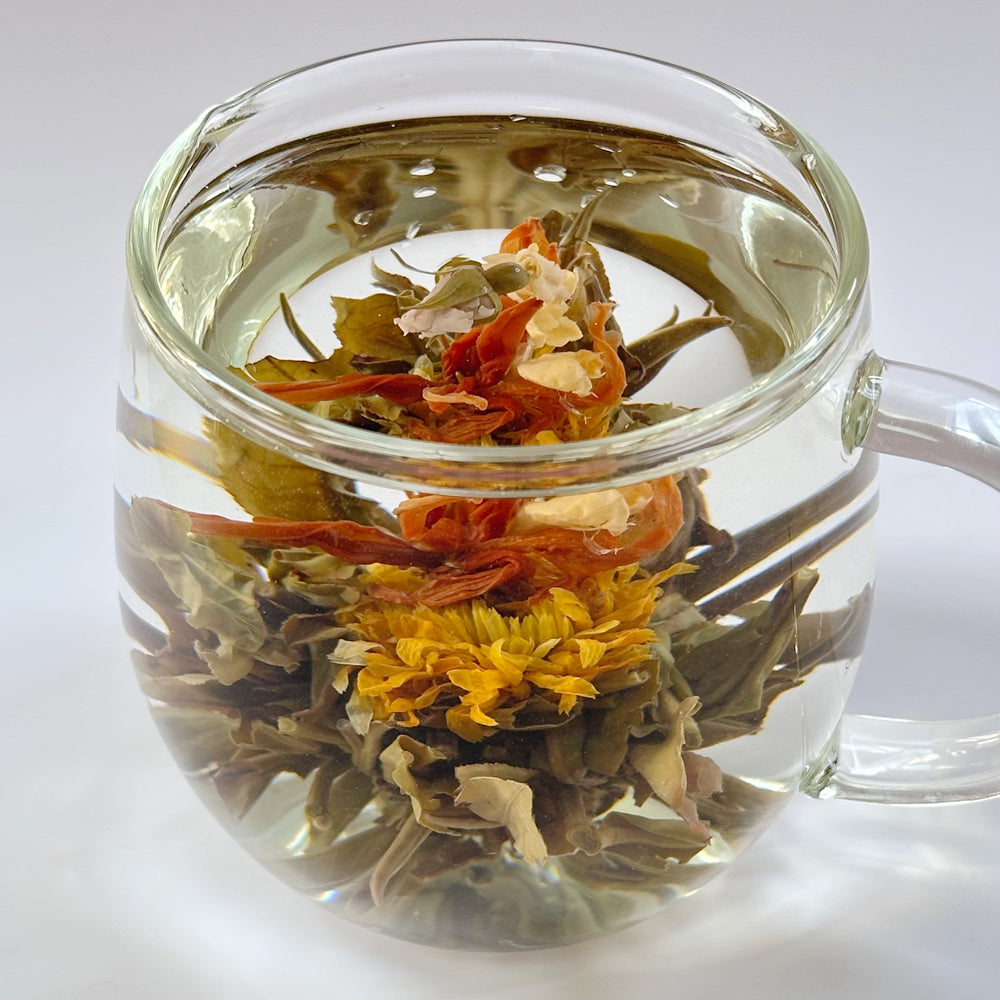 Handmade flower blooming tea ball - Flowers and Cheers