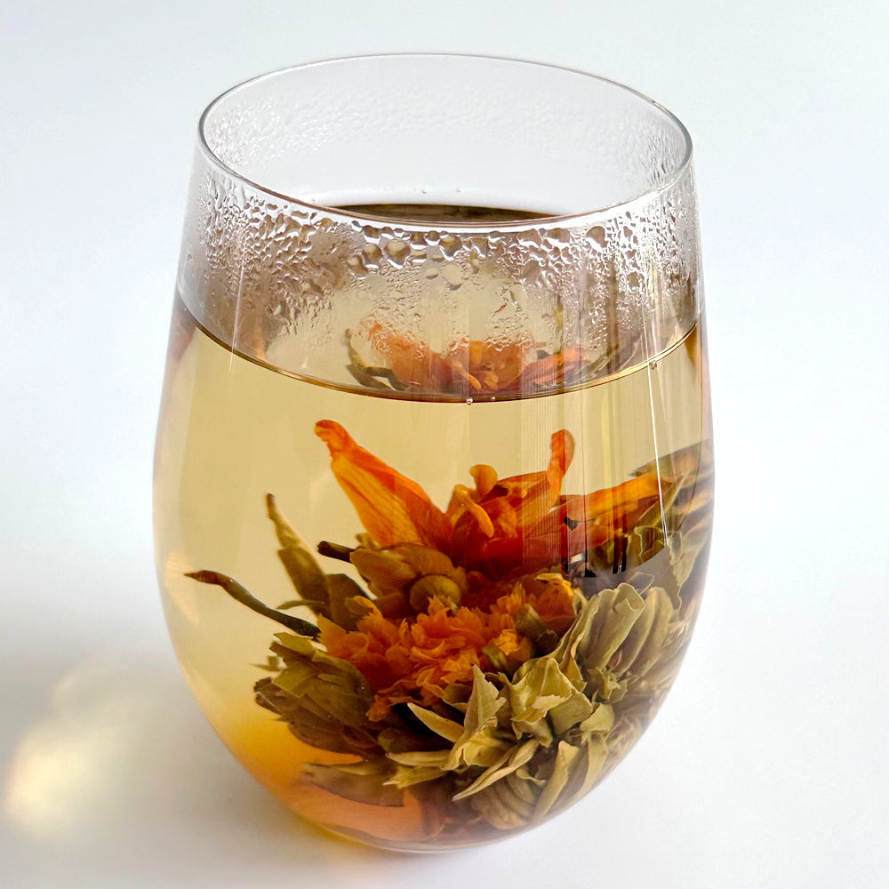 Handmade flower blooming tea ball