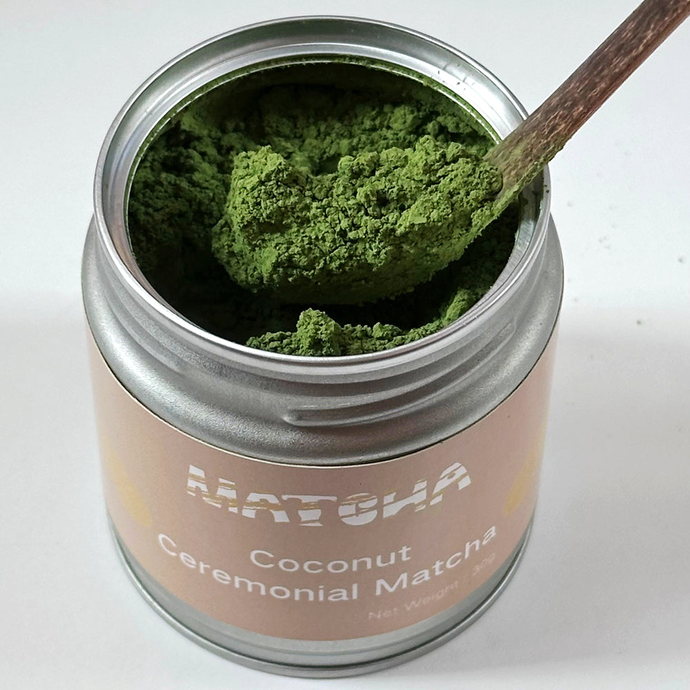 30 grams Packed a Can Green Tea Powder Matcha Coconut Flavored Ceremonial Grade 6S