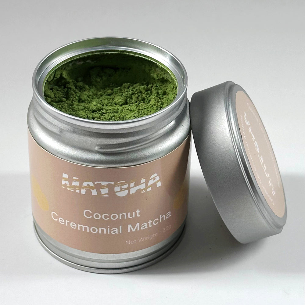 30 grams Packed a Can Green Tea Powder Matcha Coconut Flavored Ceremonial Grade 6S
