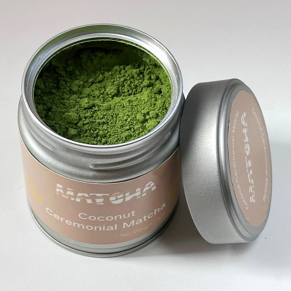 30 grams Packed a Can Green Tea Powder Matcha Coconut Flavored Ceremonial Grade 6S