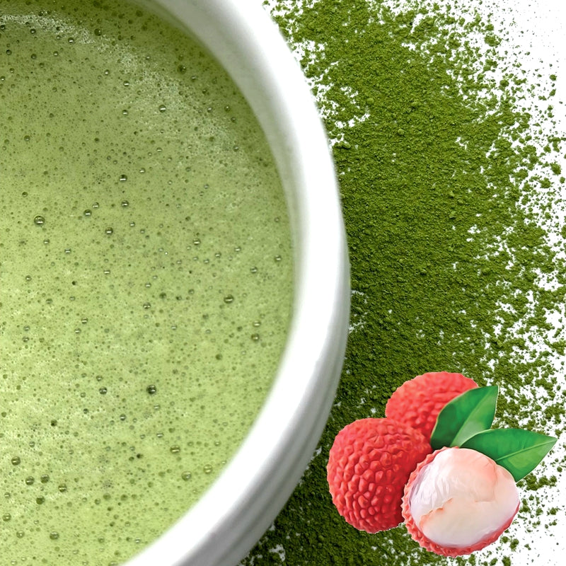 Lychee Flavored Matcha Ceremonial Grade 30grams Can Packed