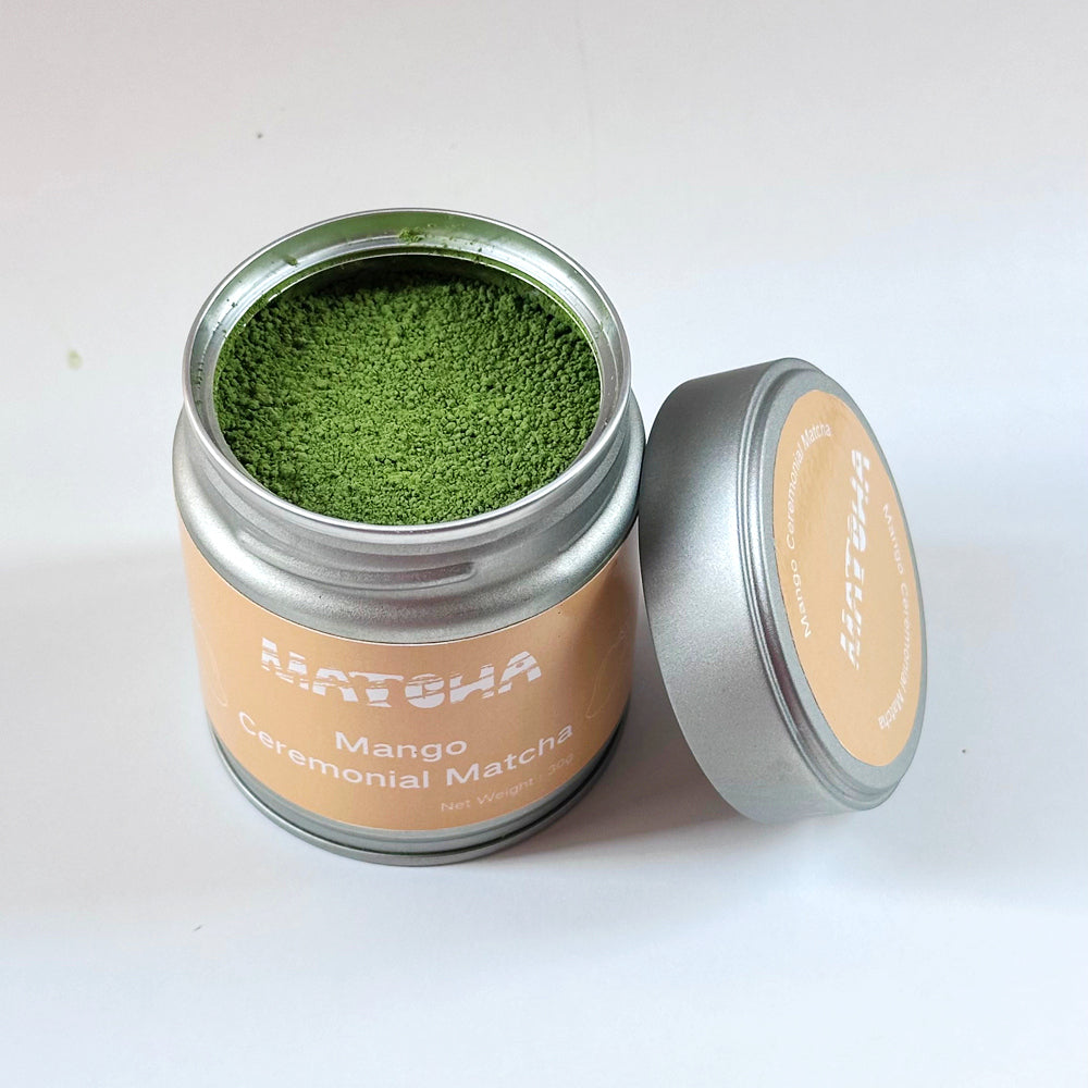 30 grams Packed a Can Green Tea Powder Matcha Mango Flavored Ceremonial Grade 6S