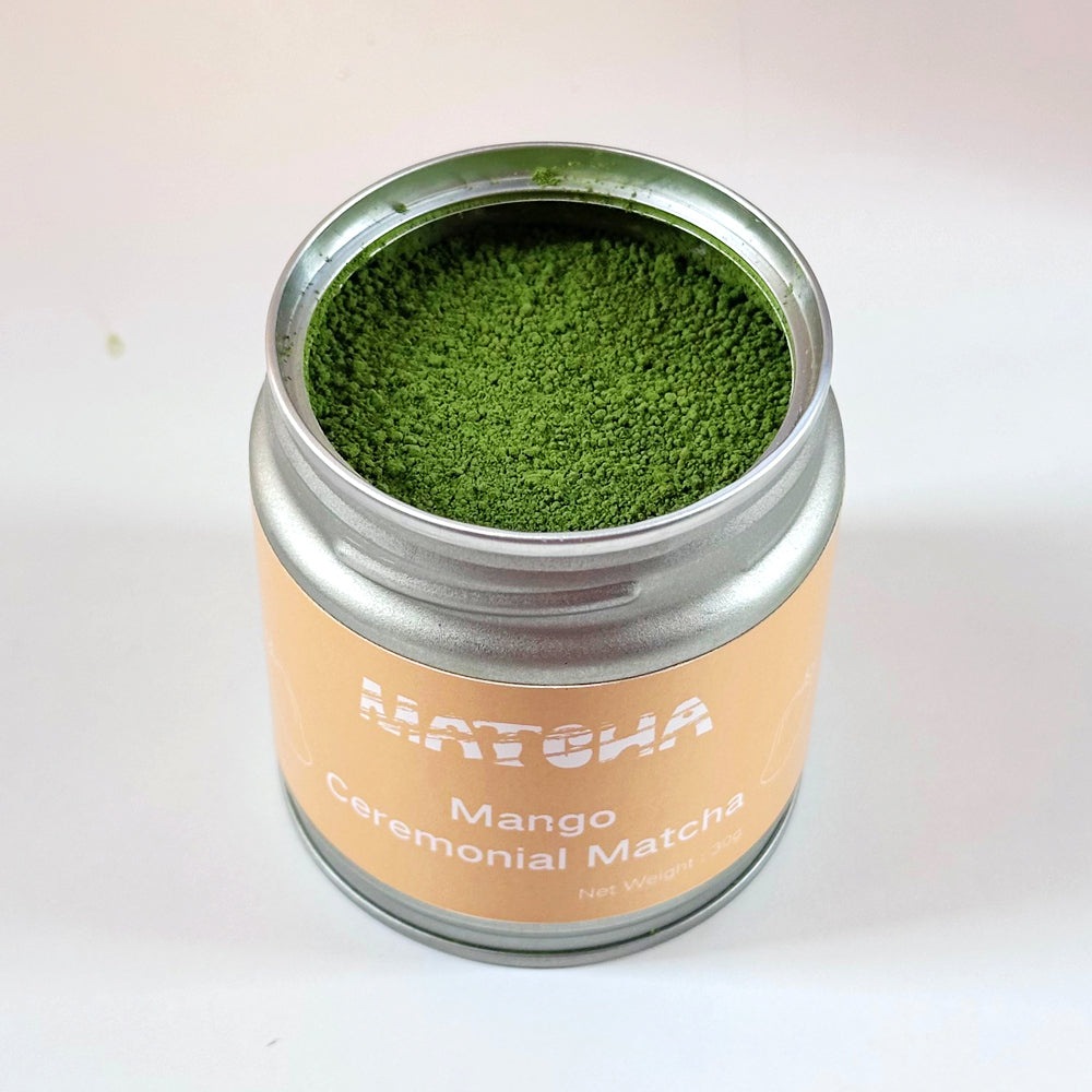 30 grams Packed a Can Green Tea Powder Matcha Mango Flavored Ceremonial Grade 6S