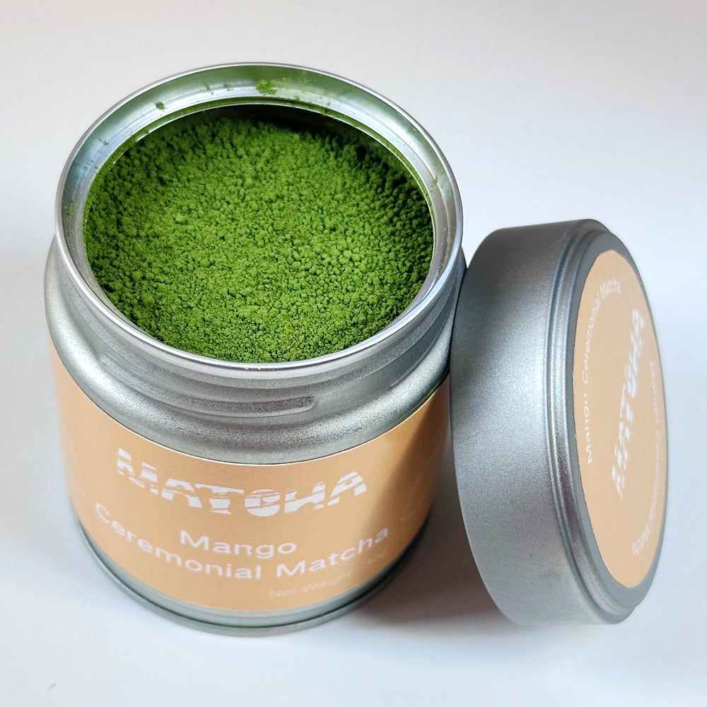 30 grams Packed a Can Green Tea Powder Matcha Mango Flavored Ceremonial Grade 6S