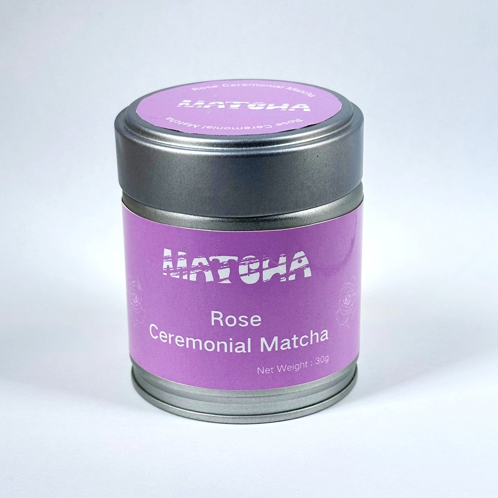 30 grams Packed a Can Green Tea Powder Matcha Rose Flavored Ceremonial Grade 6S