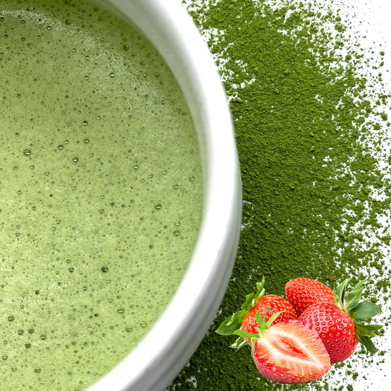 Strawberry Flavored Matcha Ceremonial Grade 30grams Can Packed