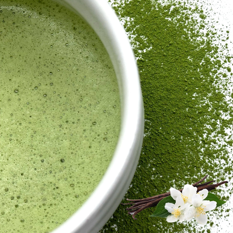 Vanilla Flavored Matcha Ceremonial Grade 30grams Can Packed