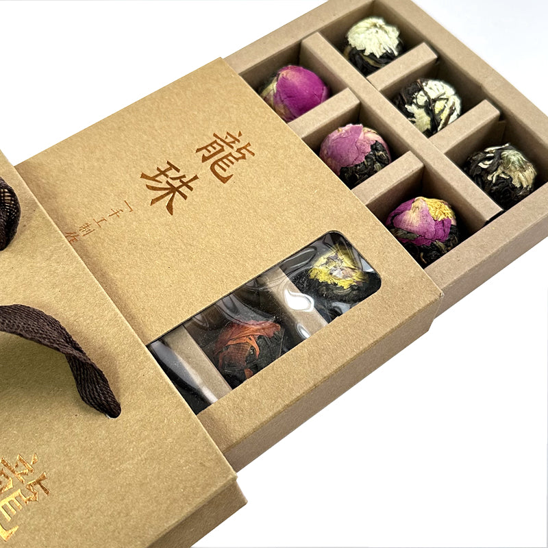 18 Pieces Flower Sheng Puerh Tea Ball Gift Box Set