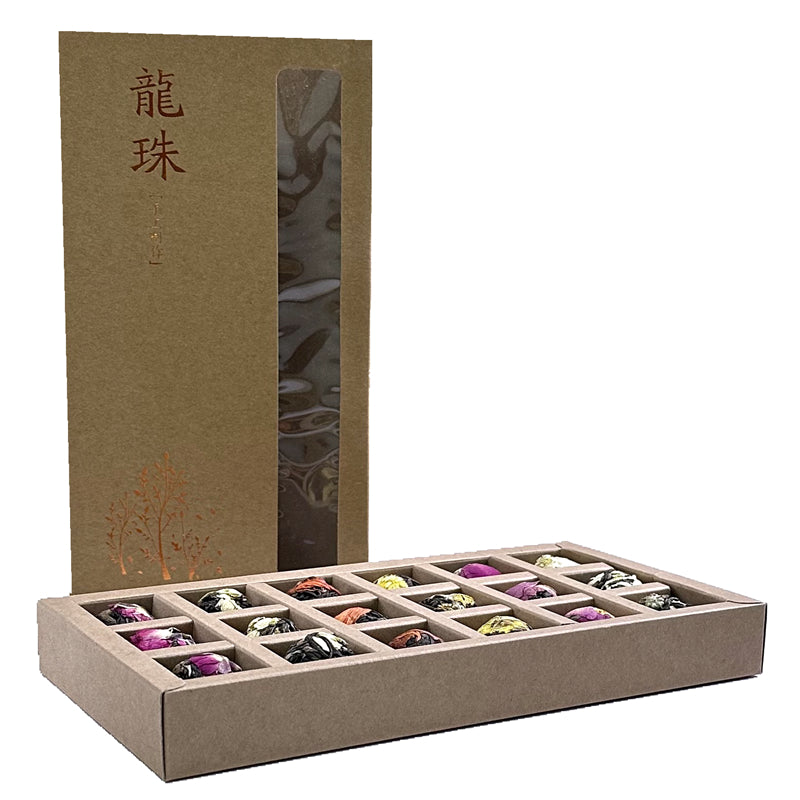 18 Pieces Flower Sheng Puerh Tea Ball Gift Box Set