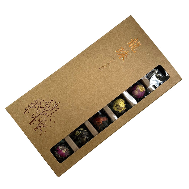 18 Pieces Flower Sheng Puerh Tea Ball Gift Box Set