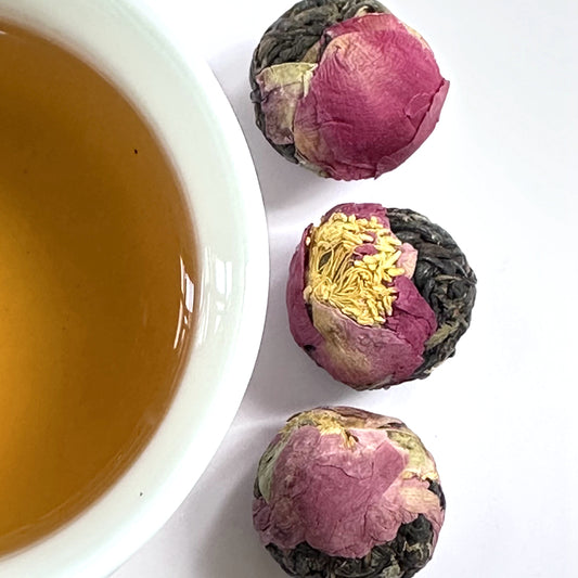 Peony Flower Sheng Puerh Tea Ball