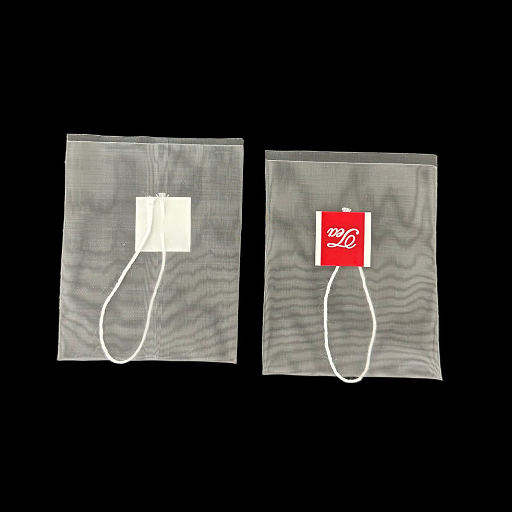 Food-grade Empty disposable nylon  teabag with string and tag