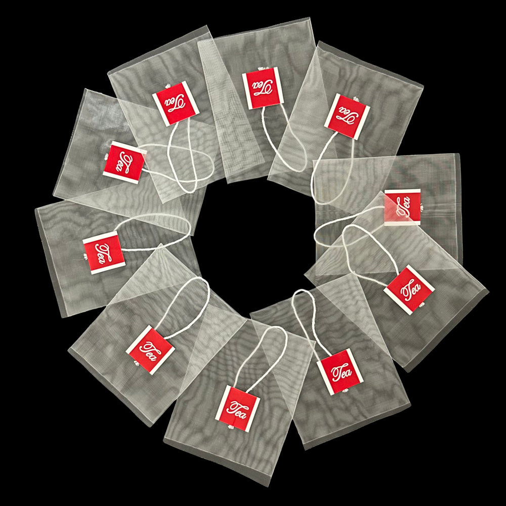 Food-grade Empty disposable nylon  teabag with string and tag