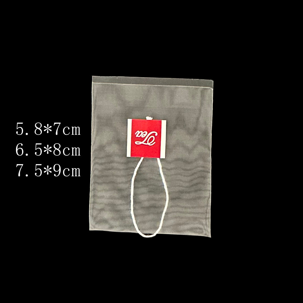 Food-grade Empty disposable nylon  teabag with string and tag