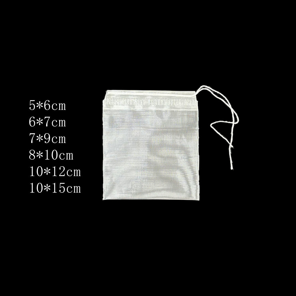 Drawstring Tee Bag Food-grade drawstring nylon tea bag, empty tea bag for making tea, boi ...
