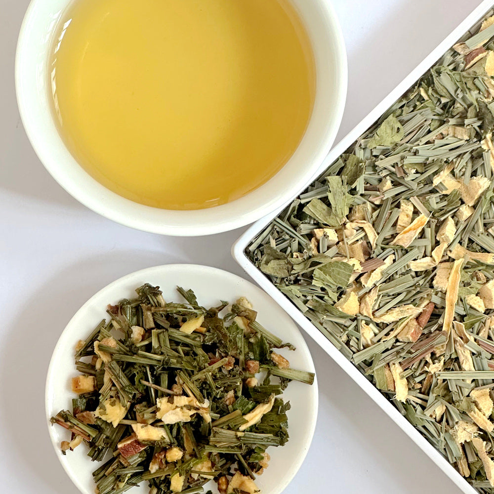 Lemon Ginger Tea - Herbal Loose leaf Tea - Caffeine-Free - Relaxing Tea - All Natural