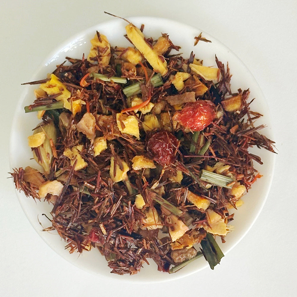 Rooibos Lemon Ginger Loose Leaf Herbal Tea - Caffeine-Free