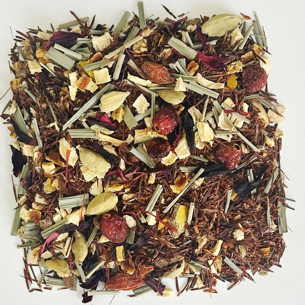 Rooibos Lemon Ginger Loose Leaf Herbal Tea - Caffeine-Free