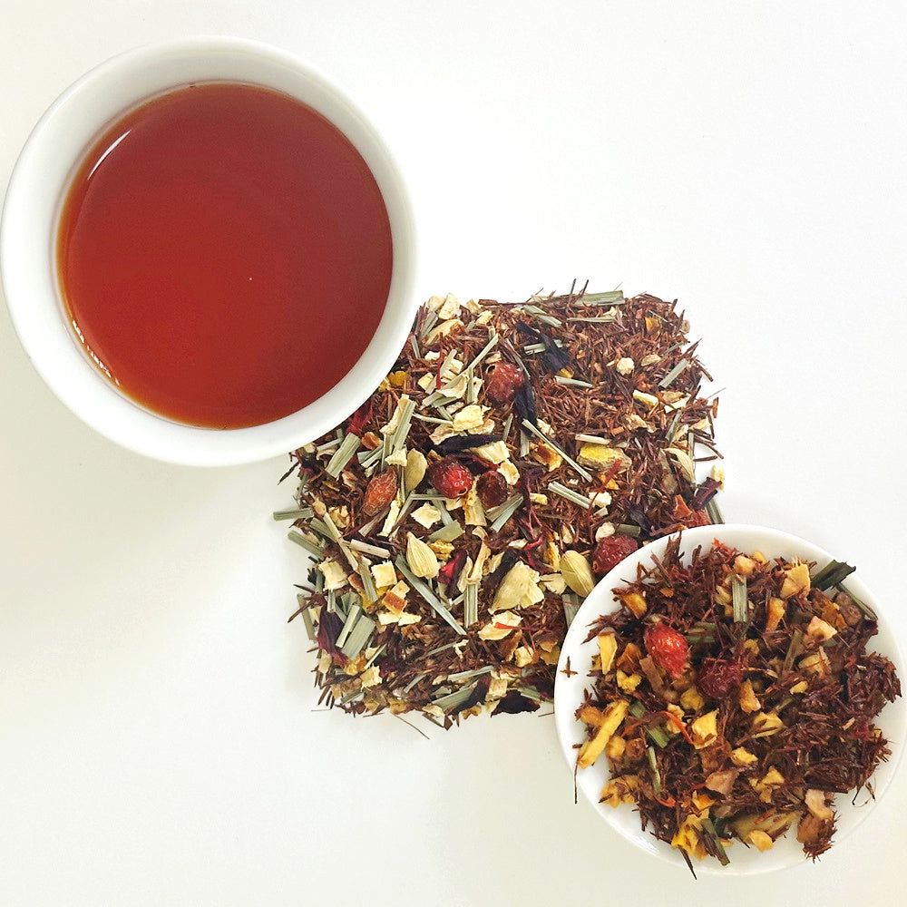 Rooibos Lemon Ginger Loose Leaf Herbal Tea - Caffeine-Free