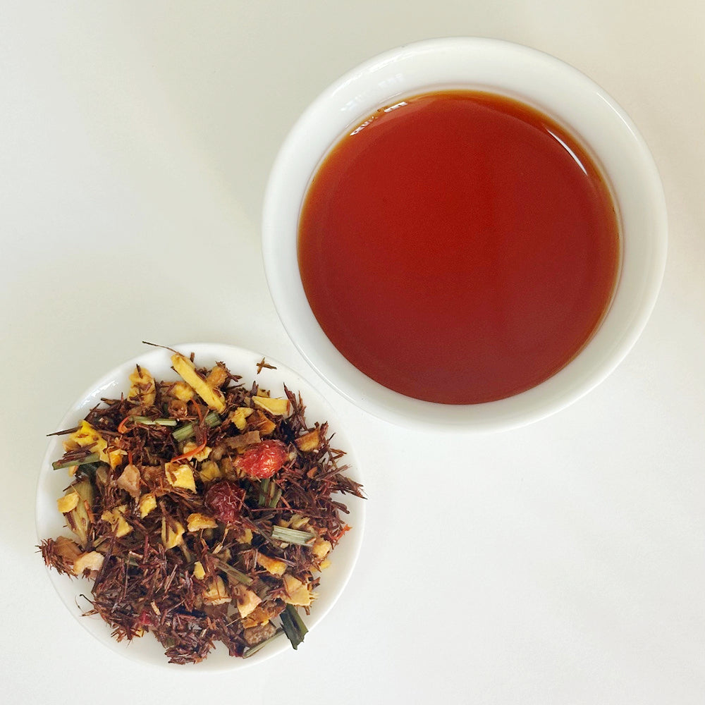 Rooibos Lemon Ginger Loose Leaf Herbal Tea - Caffeine-Free