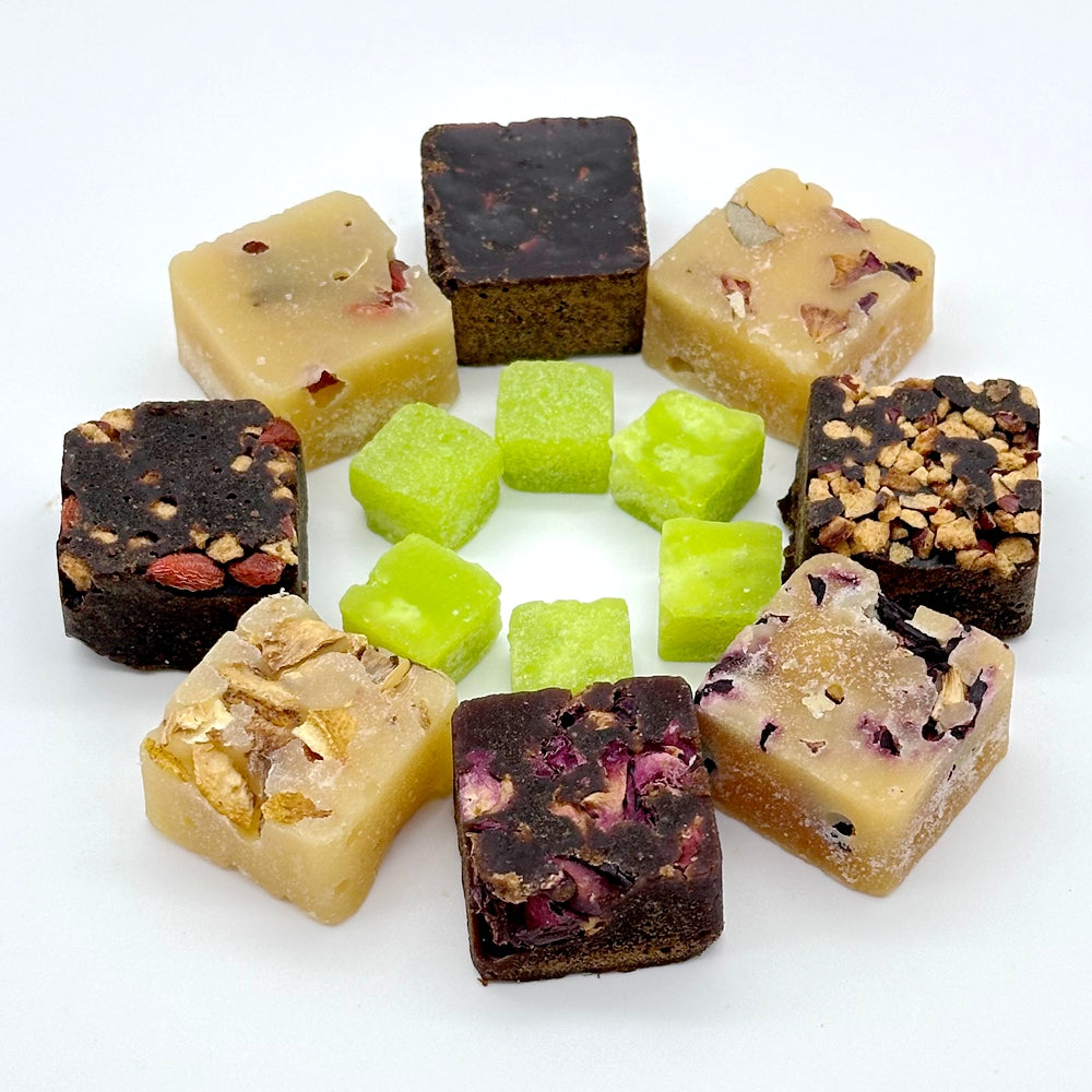 Mint Pear-syrup Tea Cube with Sea salt and Lemon