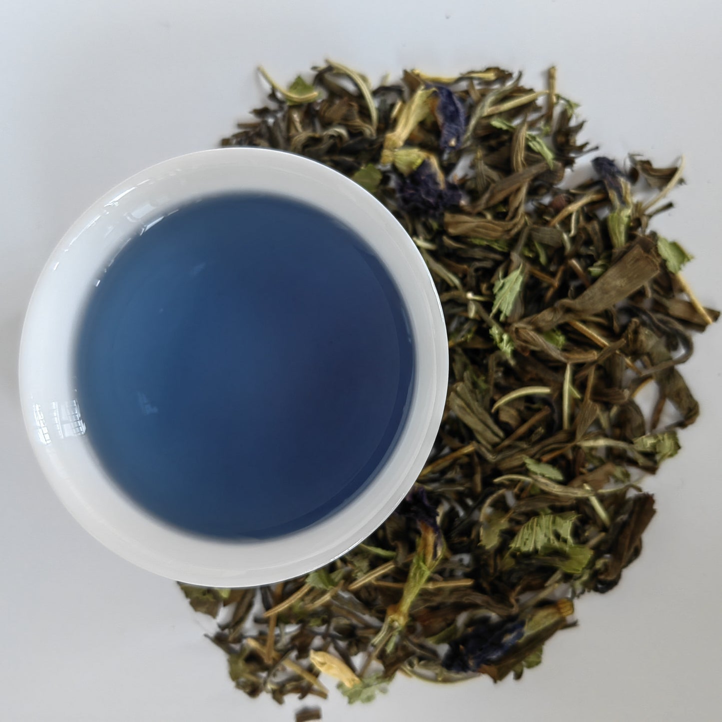 Spiced Life Brainy Jasmine Green Tea with Blue Butterfly Pea Ginkgo Rosemary Memory Tea