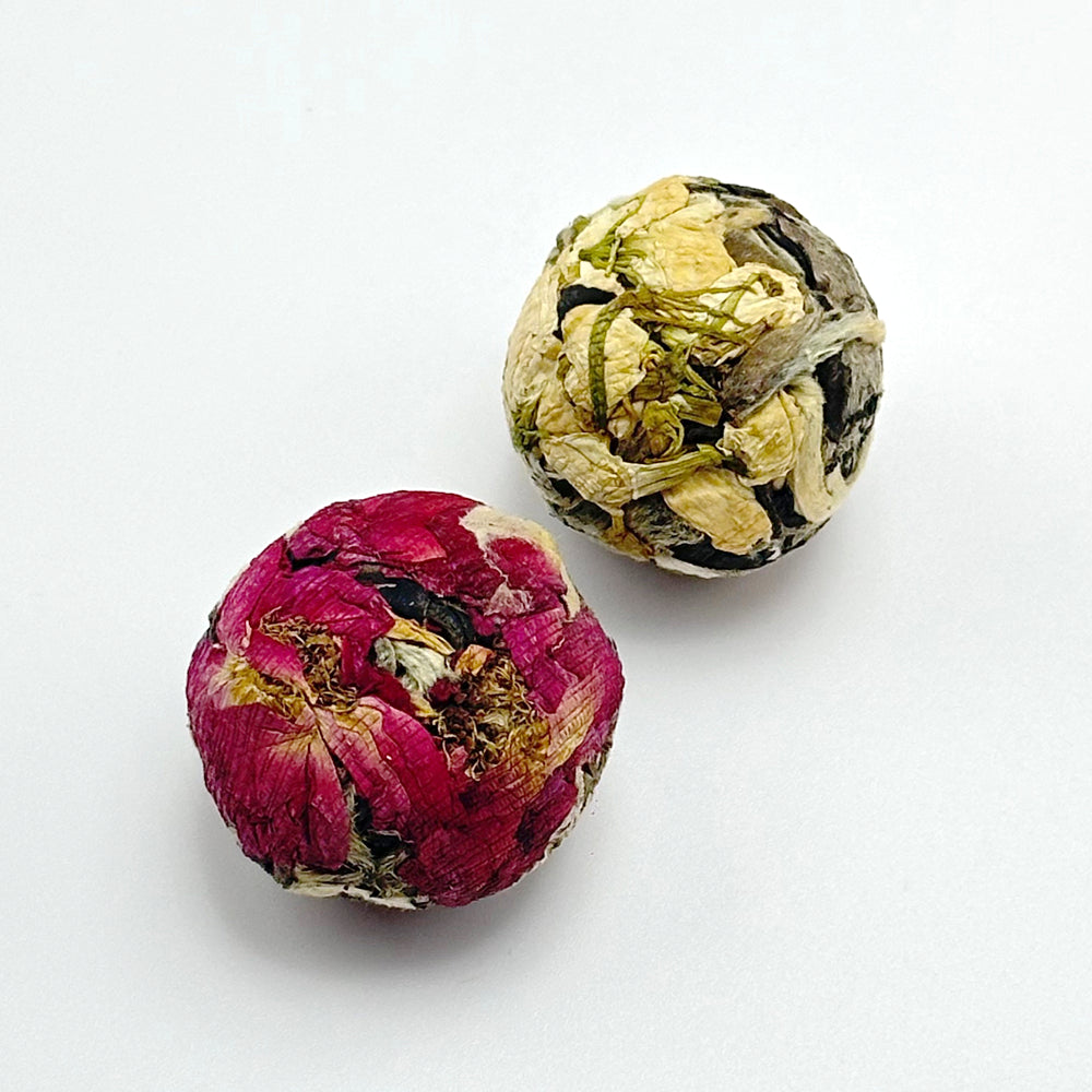 Yunnan White Tea Ball with Rose Flower