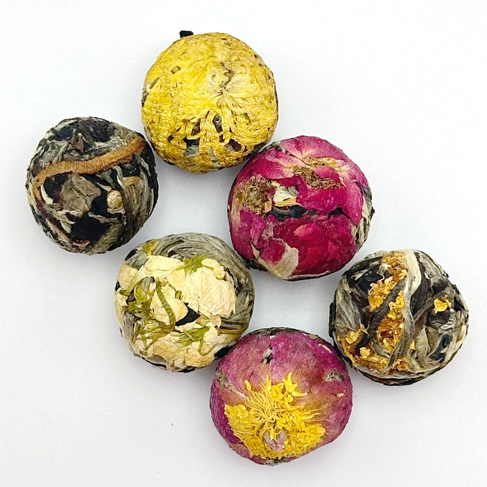 Yunnan White Tea Ball with Rose Flower