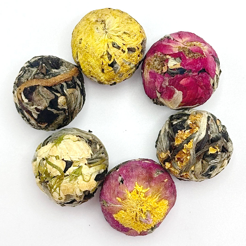 Yunnan White Tea Ball with Rose Flower