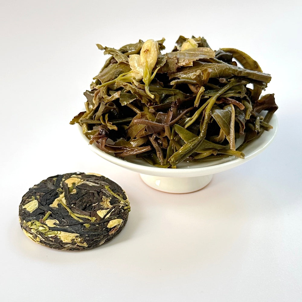 Jasmine Sheng Pu-erh Tea Cake 500grams Packed