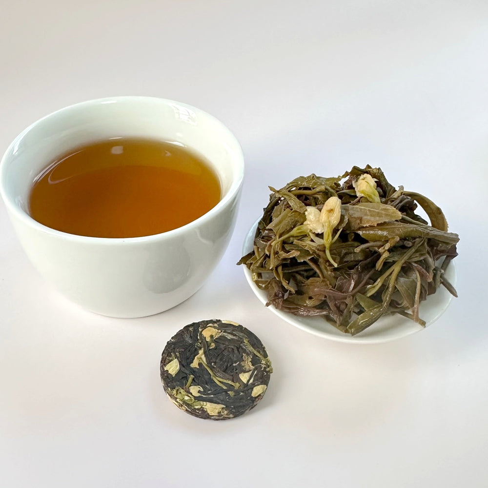 Jasmine Sheng Pu-erh Tea Cake 500grams Packed