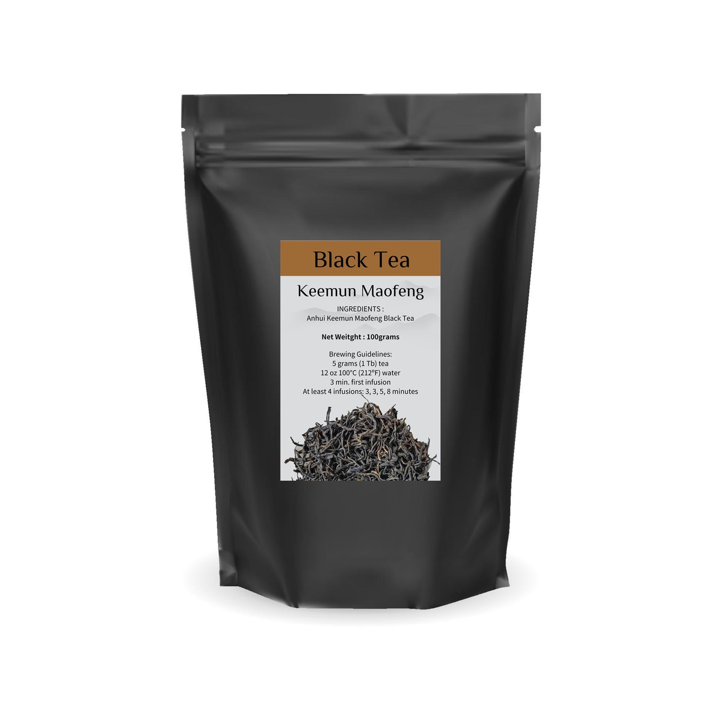 100 grams packed Keemun Maofeng Black Tea