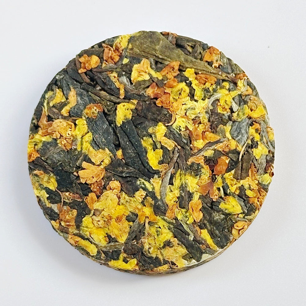 Osmanthus Sheng Pu-erh Tea Cake 500grams Packed