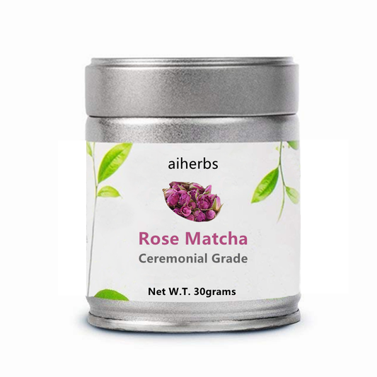 Rose Flavored Matcha Ceremonial Grade 30grams Can Packed